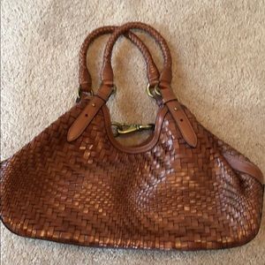 Cole Haan woven satchel